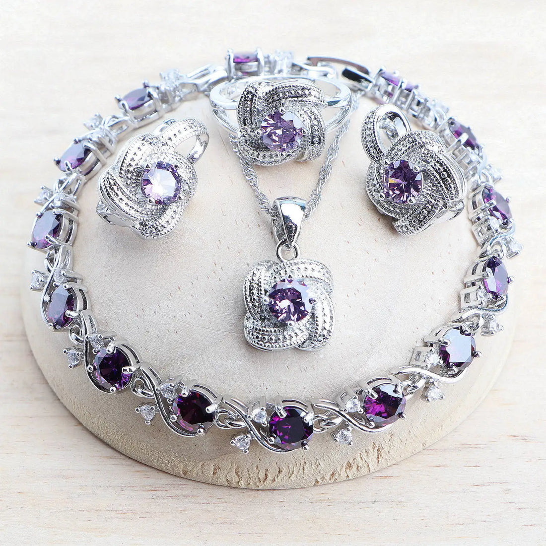 Blue Zirconia Bridal Set