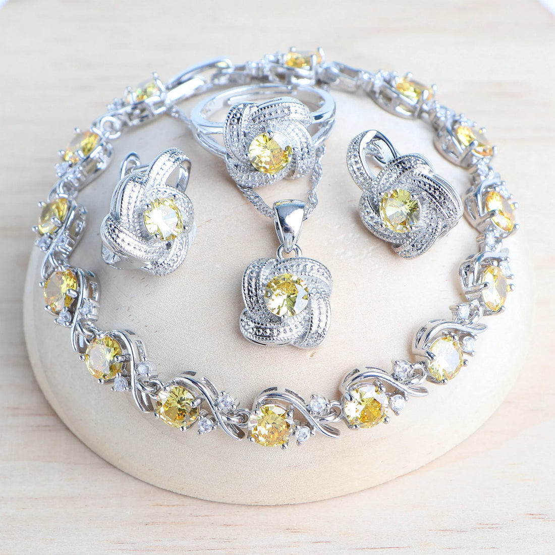 Blue Zirconia Bridal Set