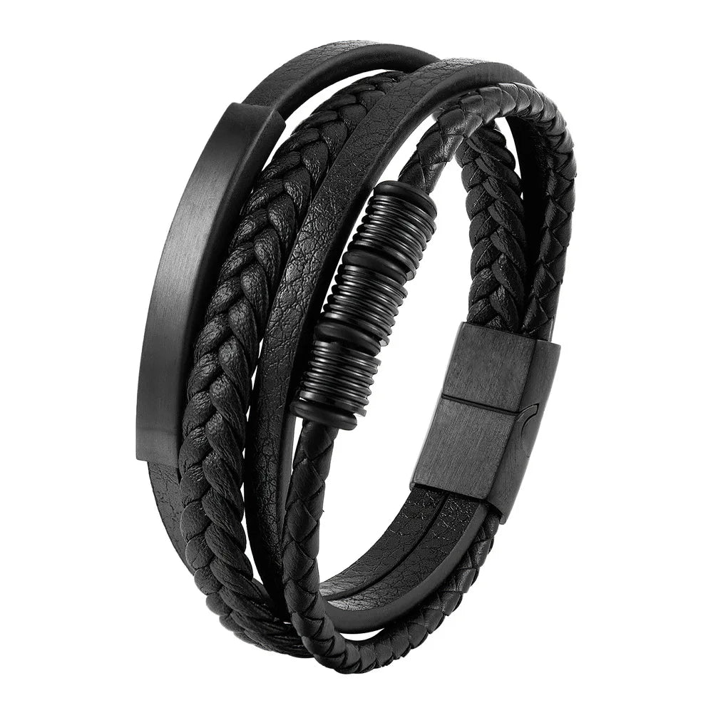 Men's Leather Rope Bracelet