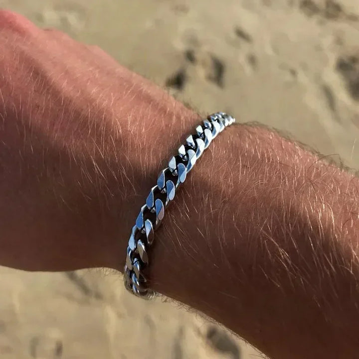Men's 3/5/7mm Stainless Steel Cuban Chain Bracelet