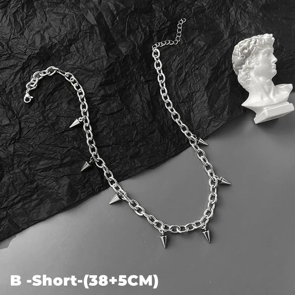 Titanium Rivet Pendant Necklace