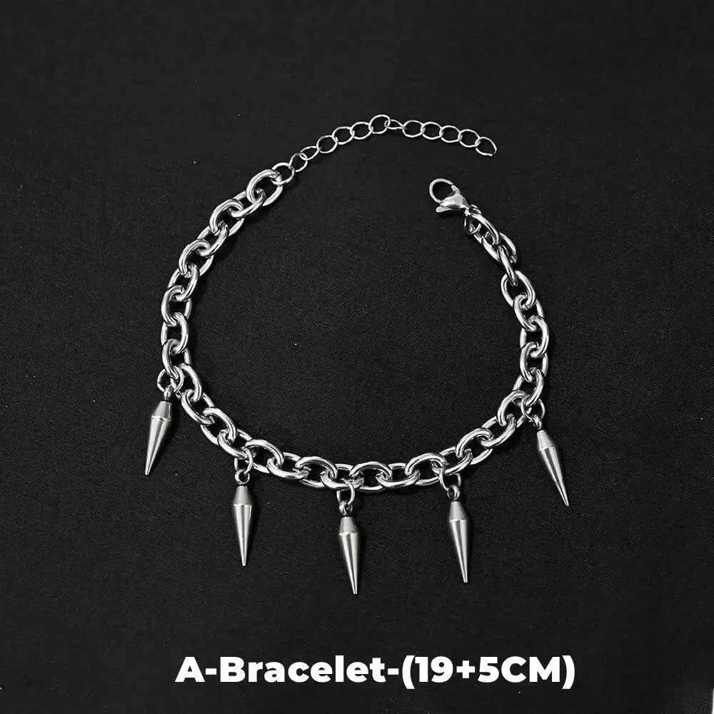 Titanium Rivet Pendant Necklace