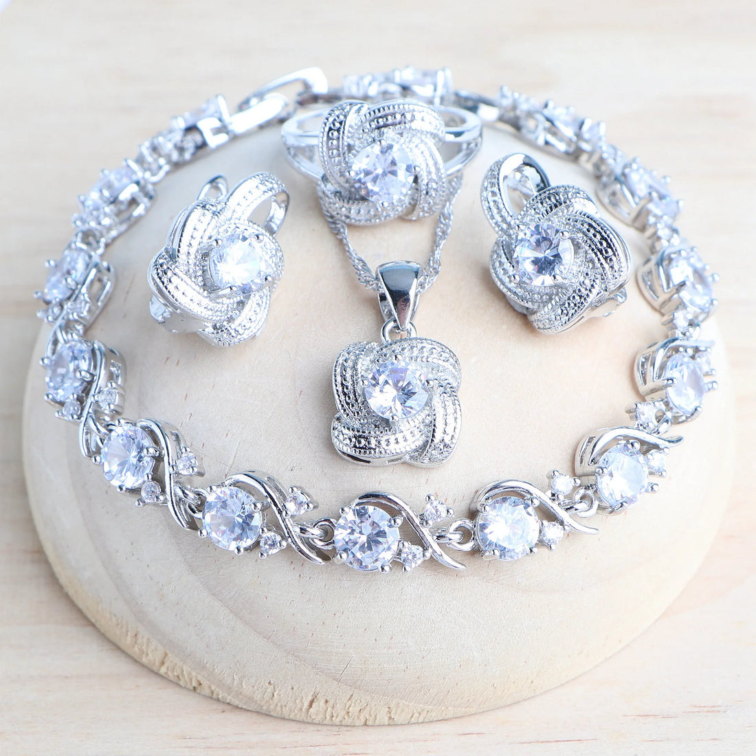 Blue Zirconia Bridal Set