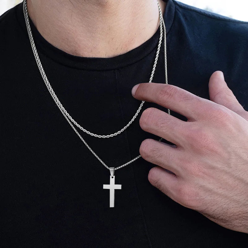 Men's Waterproof Cross Necklace