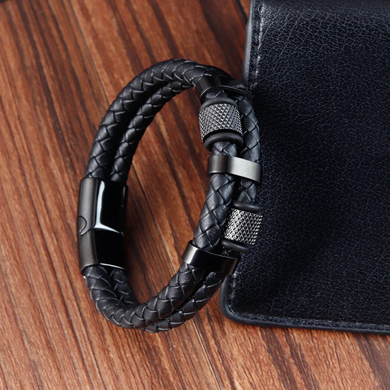Men's Leather Rope Bracelet