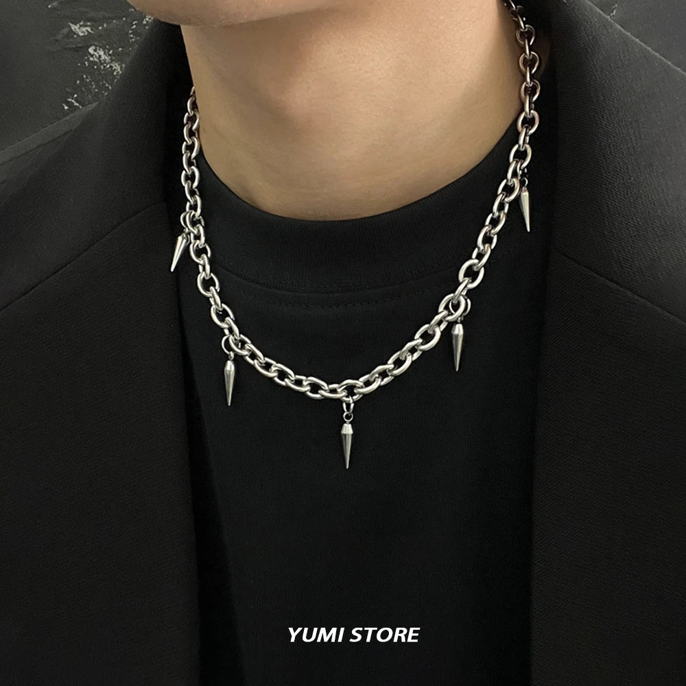 Titanium Rivet Pendant Necklace