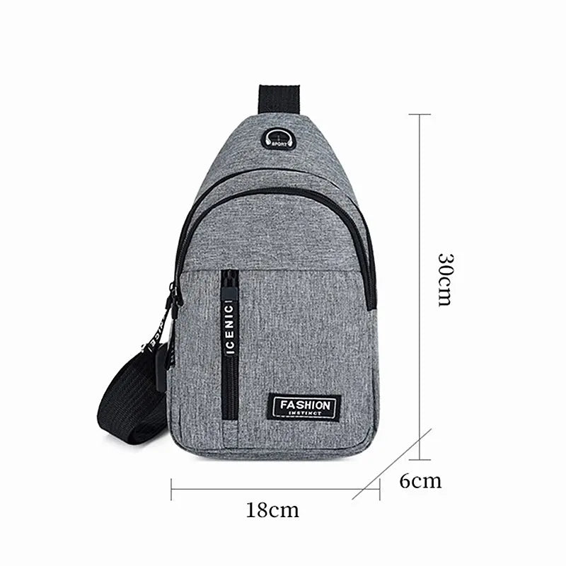 Men's Casual Canvas Chest Bag