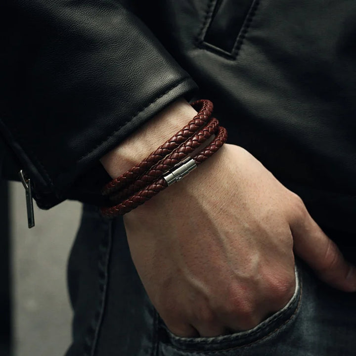 Punk Leather Rope Chain Necklace