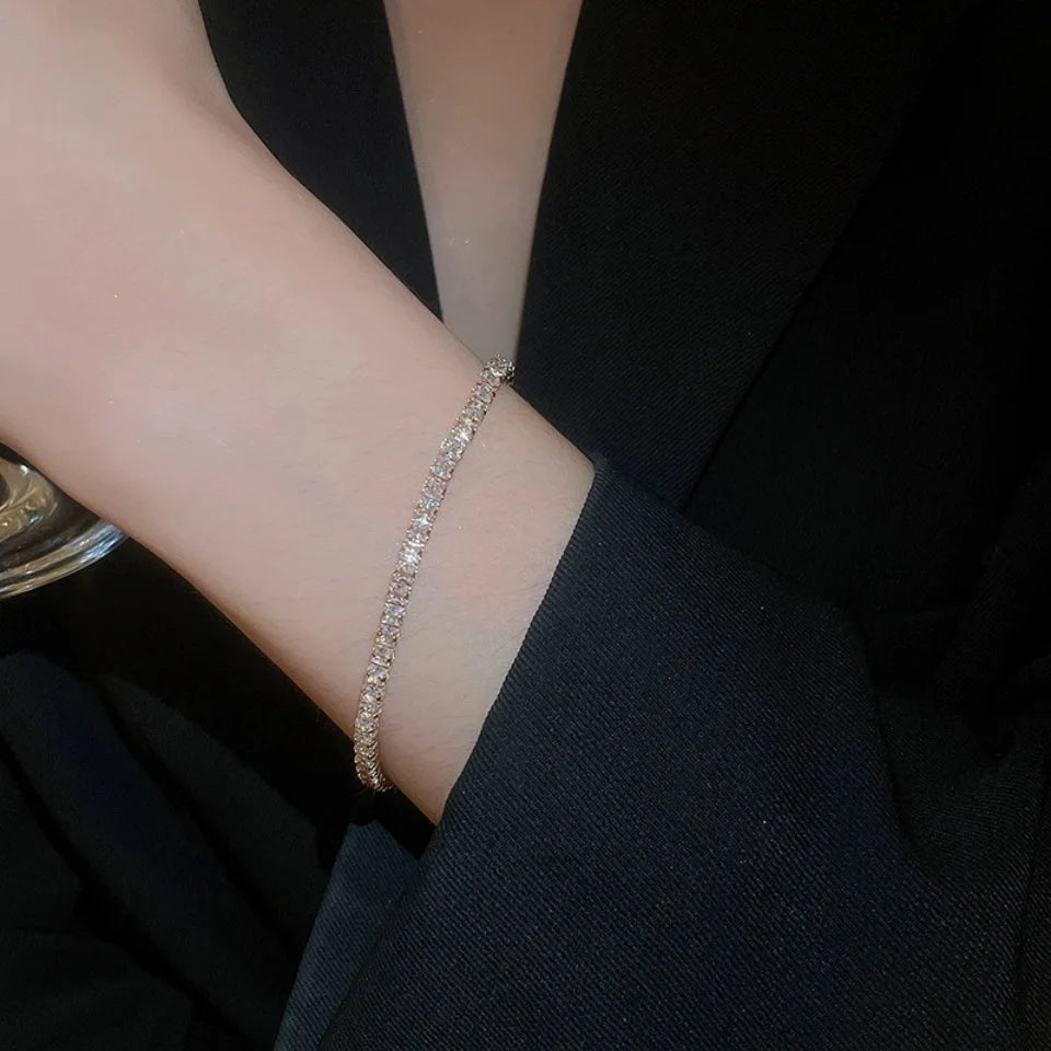 3mm CZ Hip-Hop Tennis Bracelet