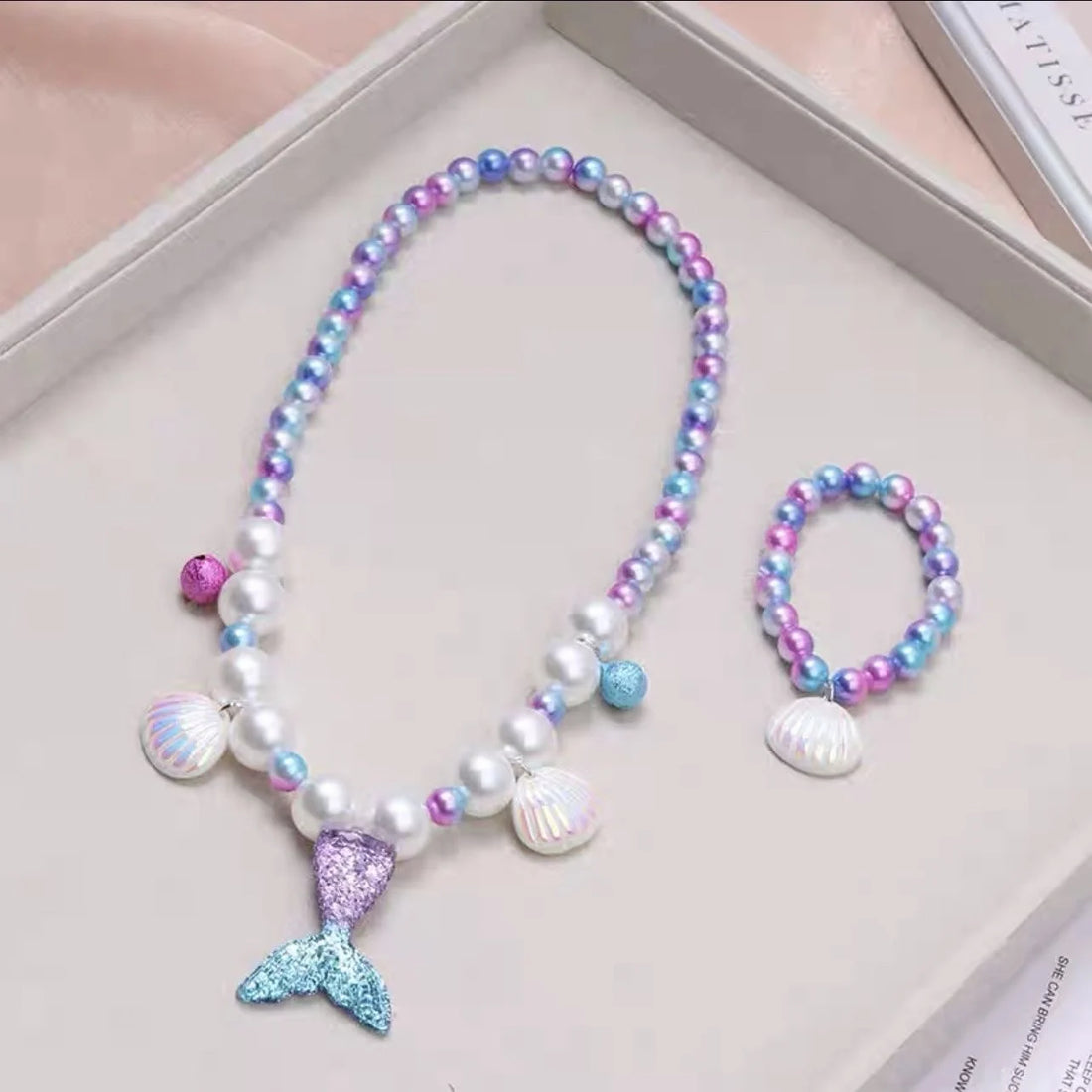 Mermaid Pearl Jewelry Set for Girls – 2/5pcs