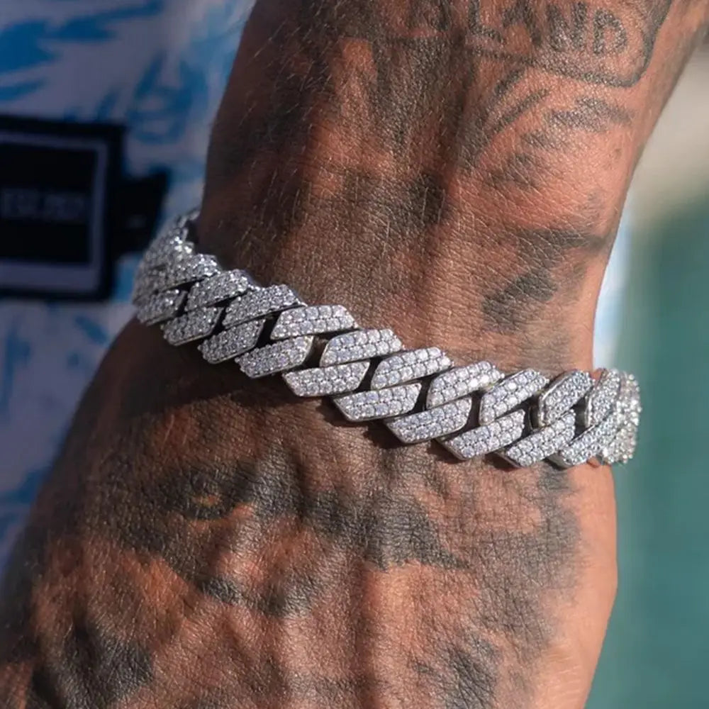 14MM Iced Cuban Link Bracelet