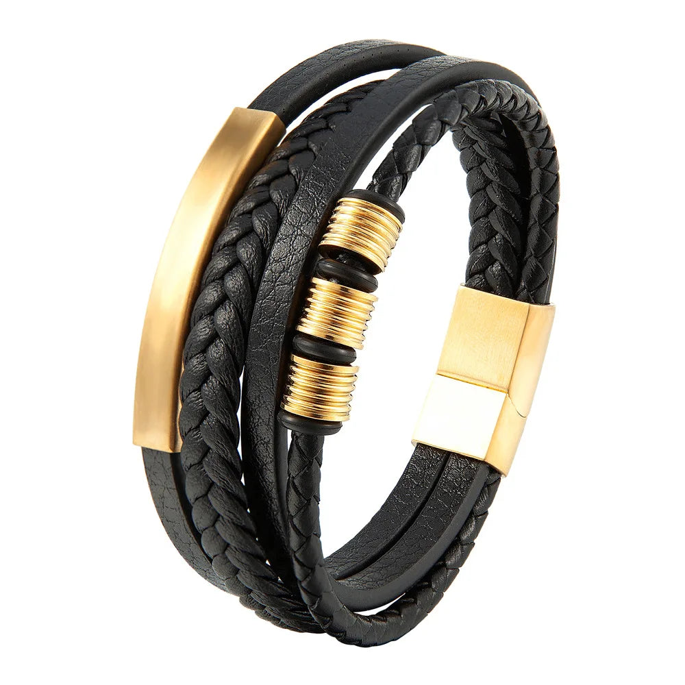 Men's Leather Rope Bracelet