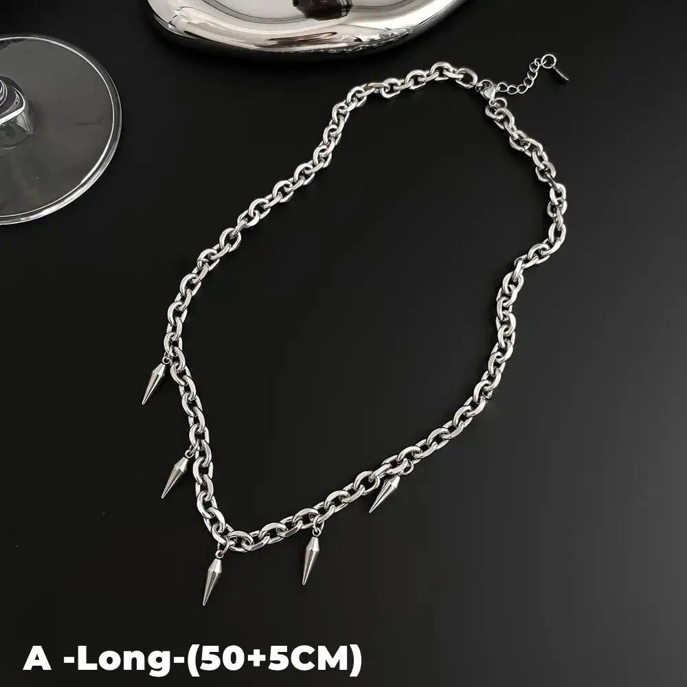 Titanium Rivet Pendant Necklace