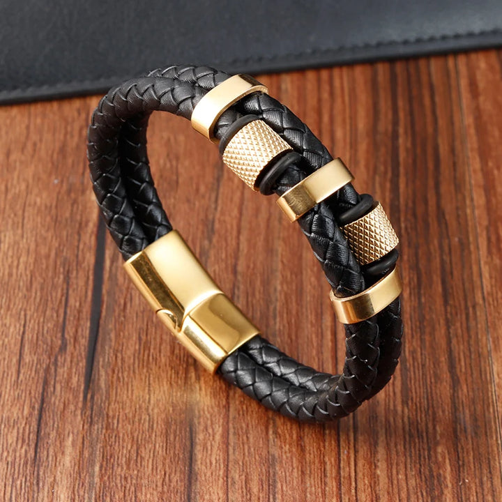 Men's Leather Rope Bracelet
