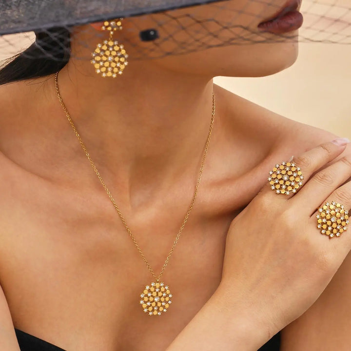Snowflake Crystal Jewelry Set for Women