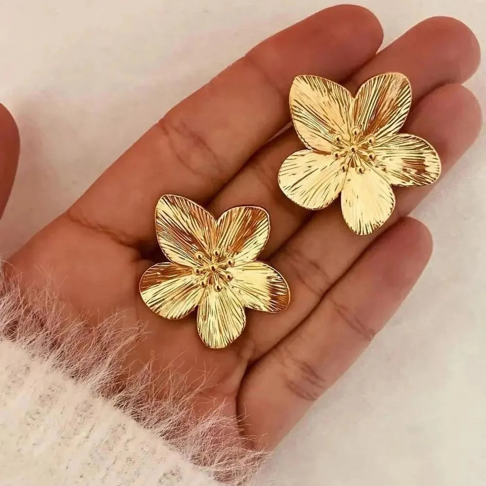 2PC Flower Stud Earrings