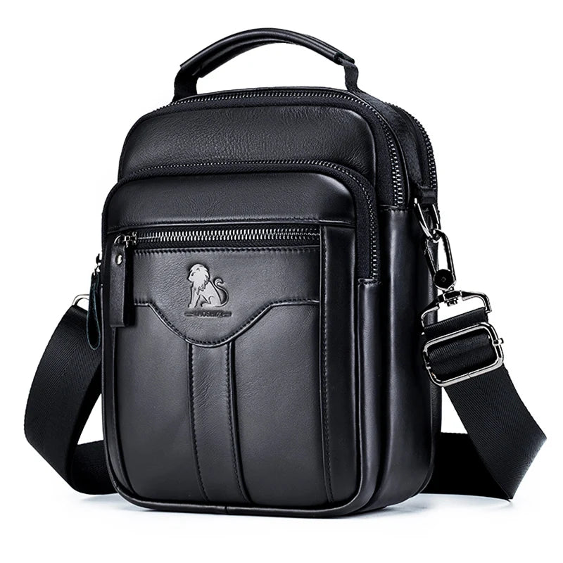 Men's Retro Leather Crossbody Shoulder Bag