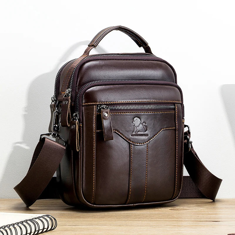 Men's Retro Leather Crossbody Shoulder Bag
