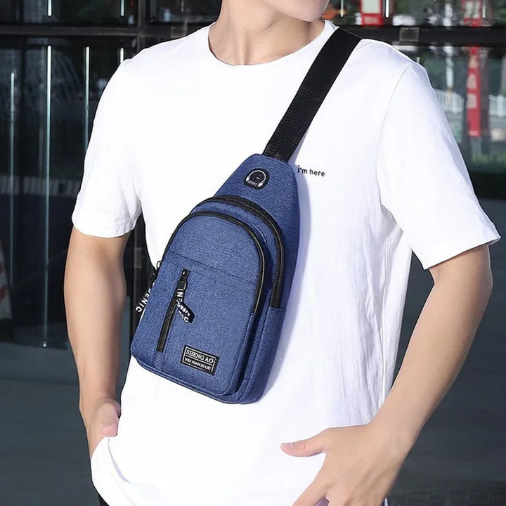 Men's Casual Canvas Chest Bag