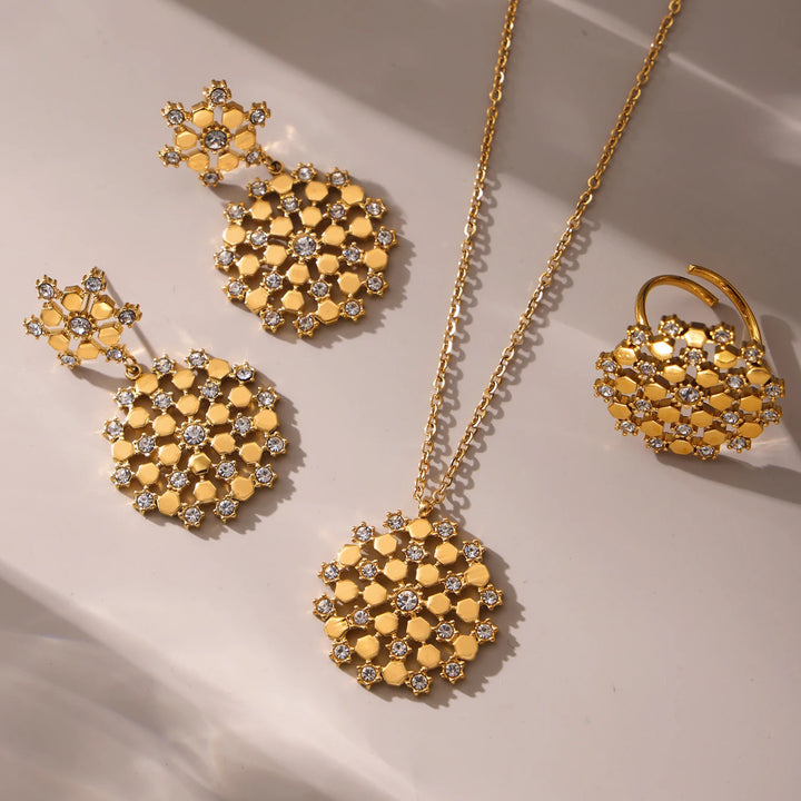Snowflake Crystal Jewelry Set for Women