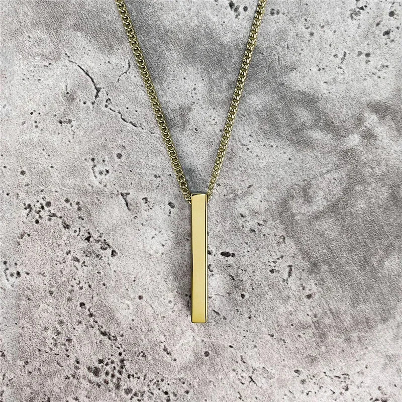 Men's 3D Bar Necklace