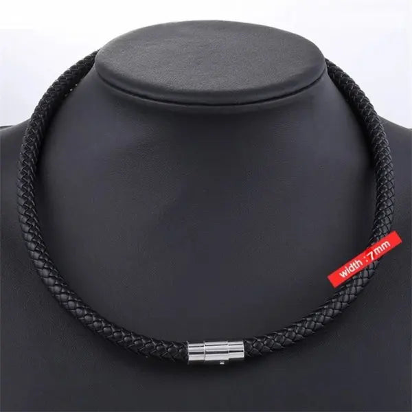 Punk Leather Rope Chain Necklace