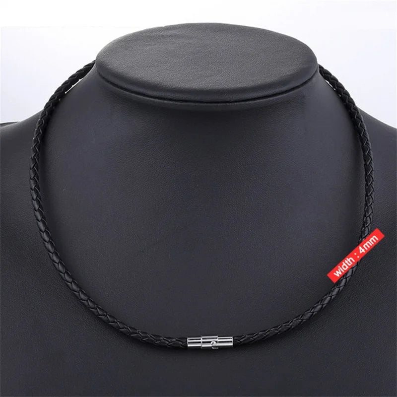 Punk Leather Rope Chain Necklace
