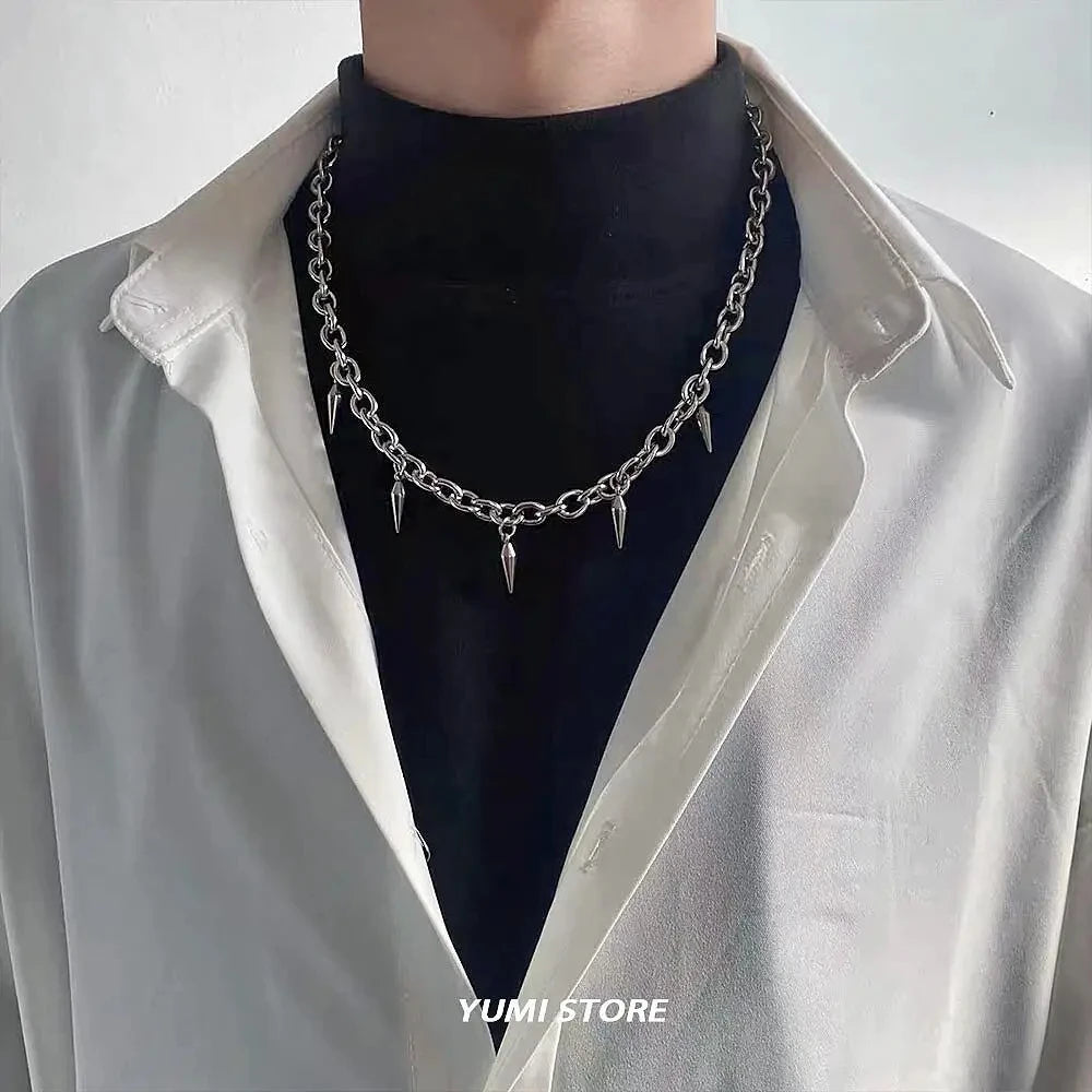 Titanium Rivet Pendant Necklace