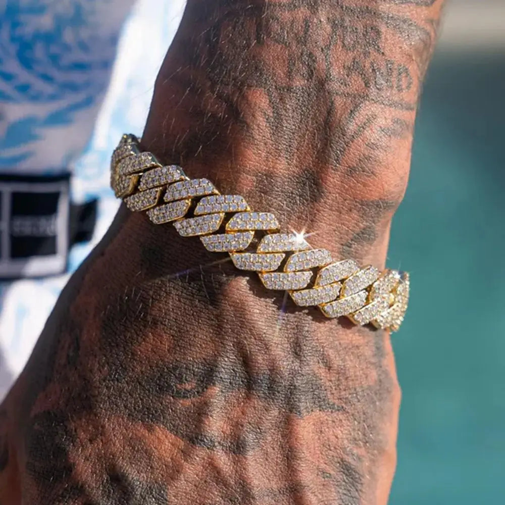 14MM Iced Cuban Link Bracelet