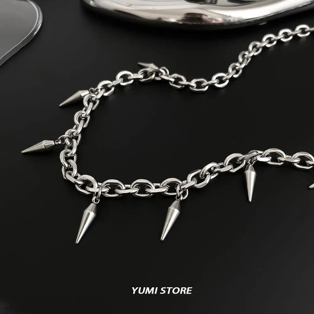 Titanium Rivet Pendant Necklace