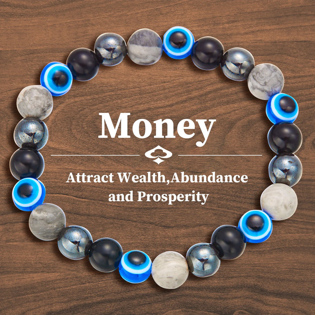 Wealth & Health Hematite Stone Bracelet