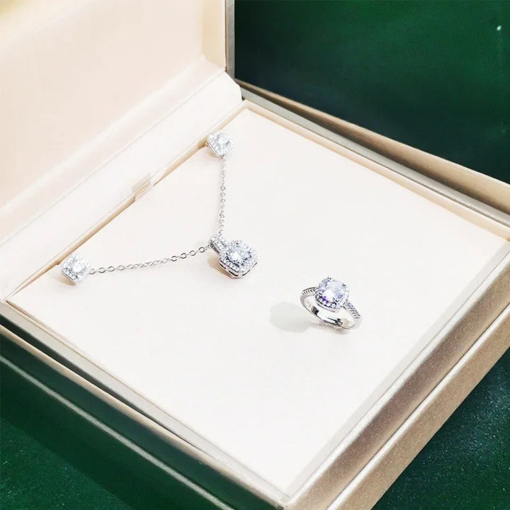 Moissanite Jewelry Set – 3PCS
