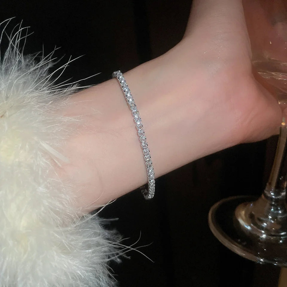 3mm CZ Hip-Hop Tennis Bracelet