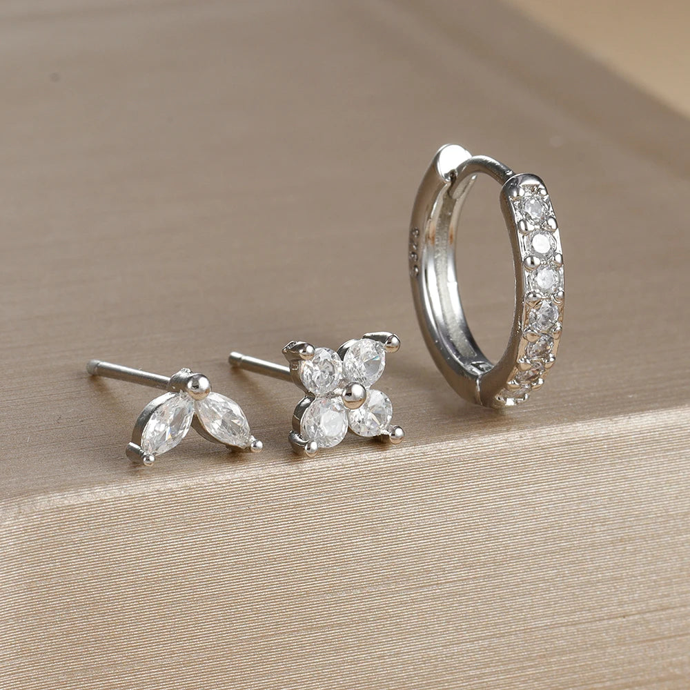 3PCS Gold Earrings Set