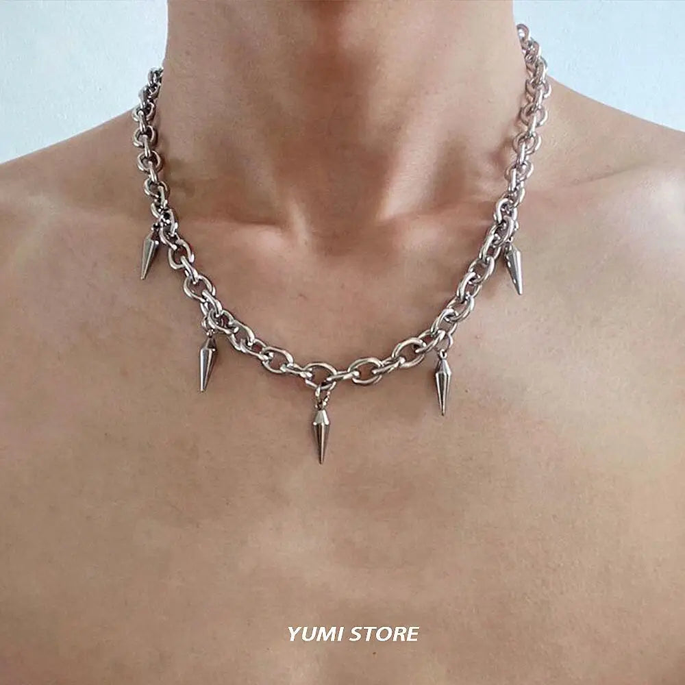 Titanium Rivet Pendant Necklace
