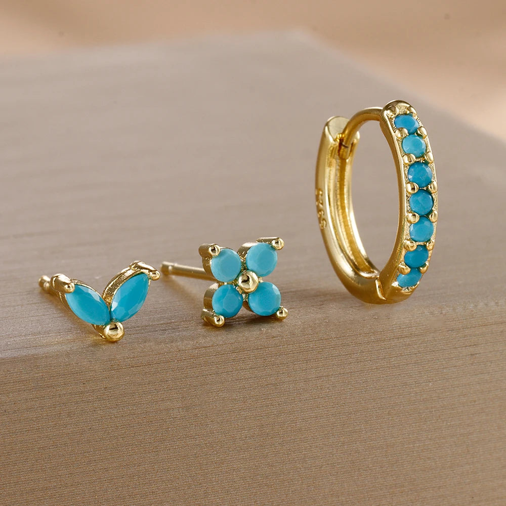 3PCS Gold Earrings Set