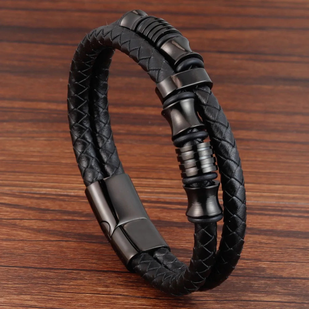Men's Leather Rope Bracelet