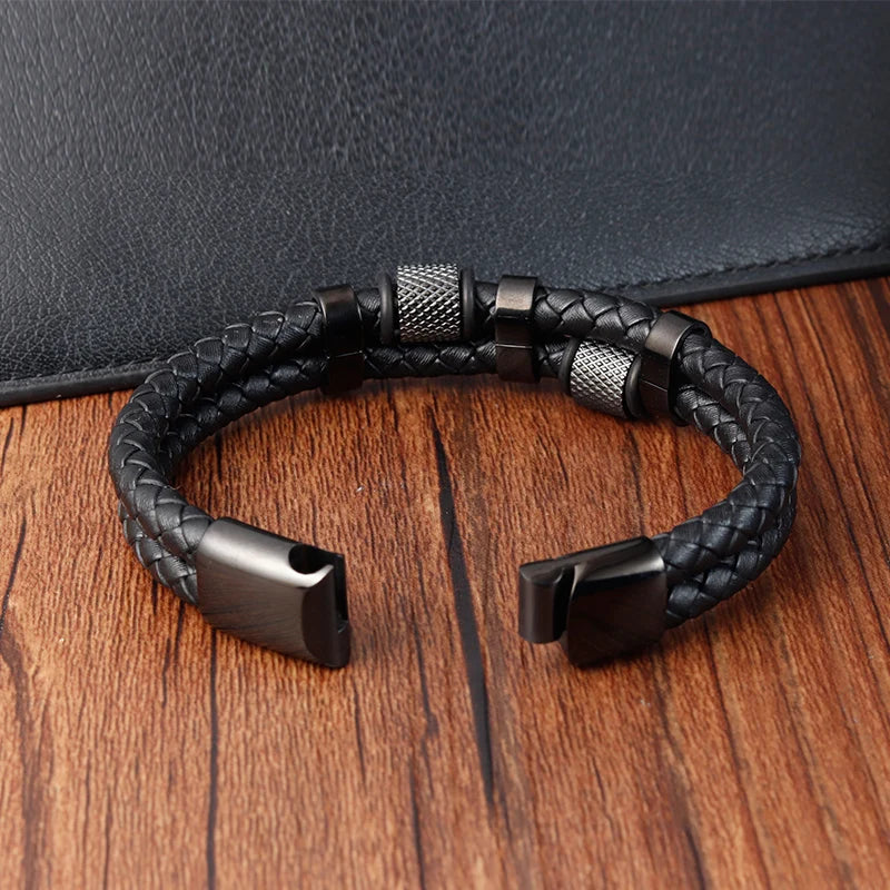 Men's Leather Rope Bracelet