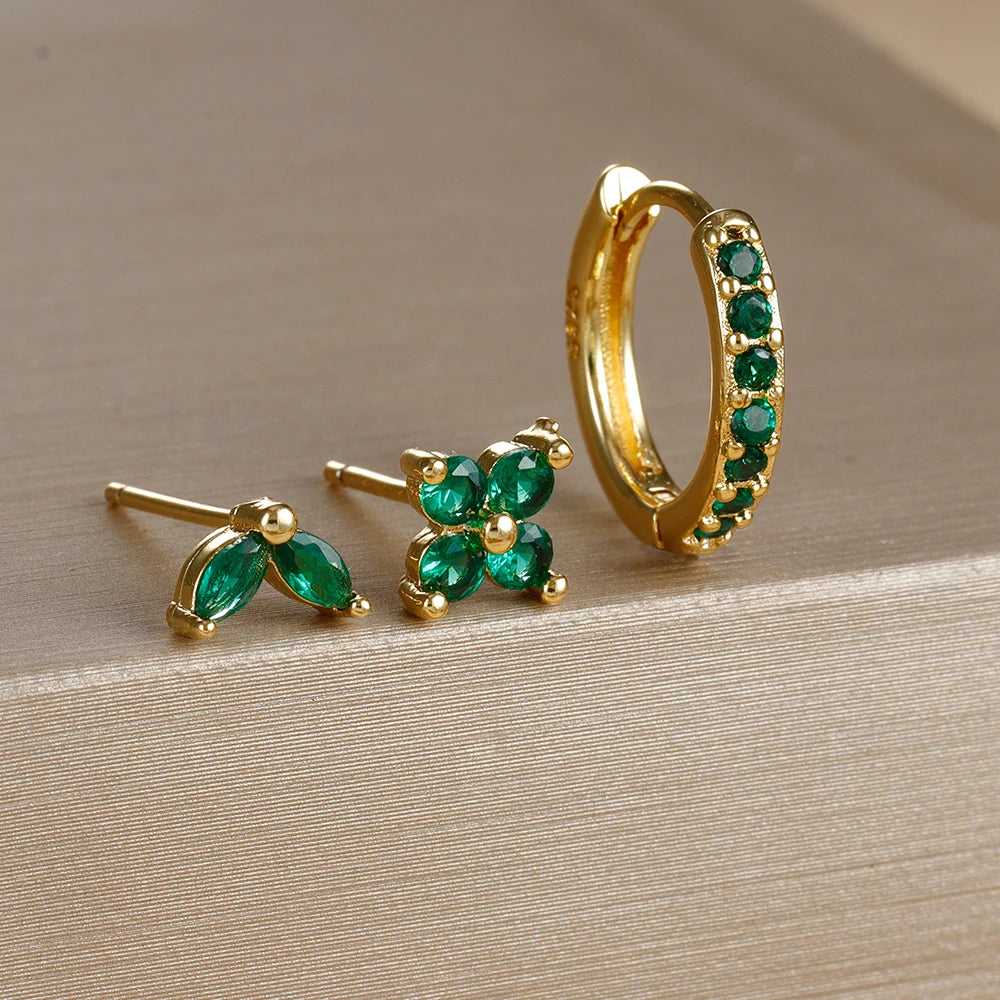 3PCS Gold Earrings Set