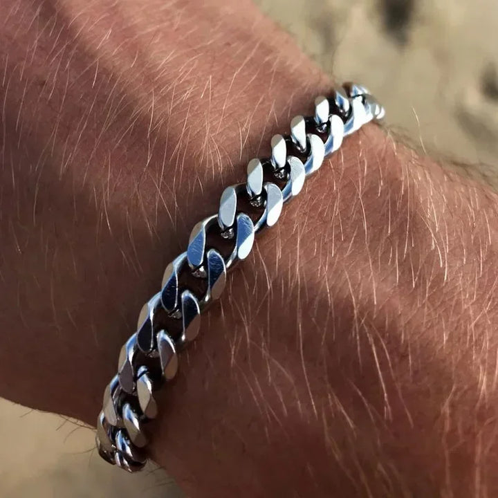 Men's 3/5/7mm Stainless Steel Cuban Chain Bracelet