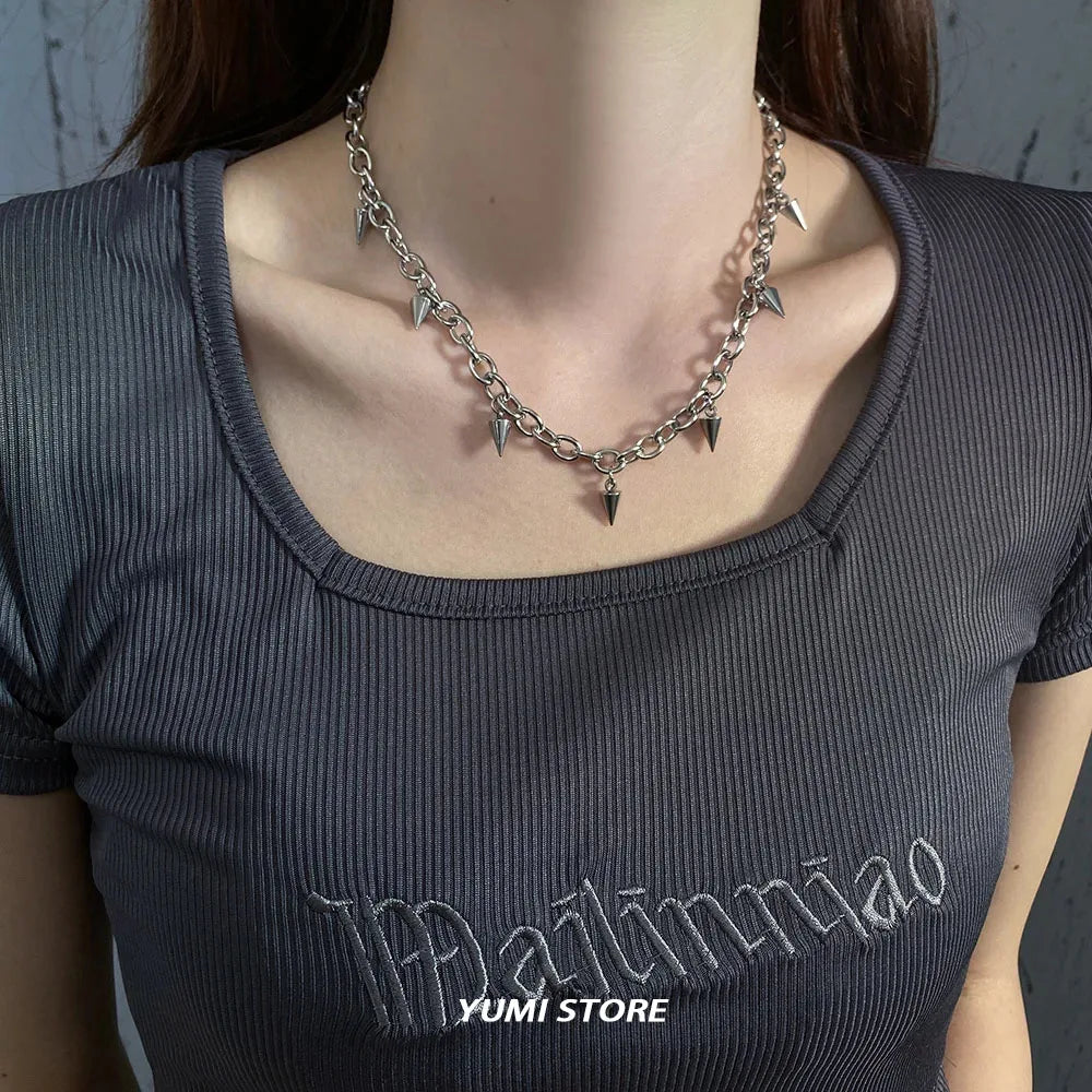 Titanium Rivet Pendant Necklace