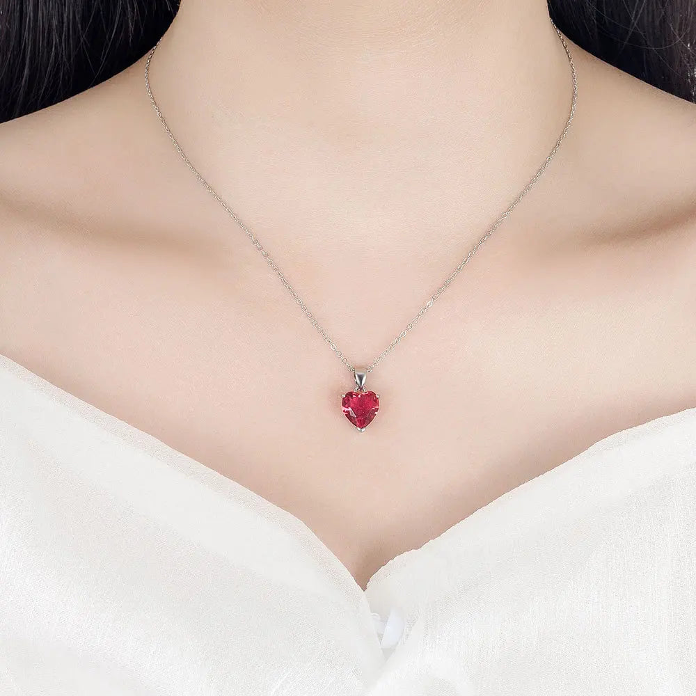 925 Silver Heart Jewelry Set for Women