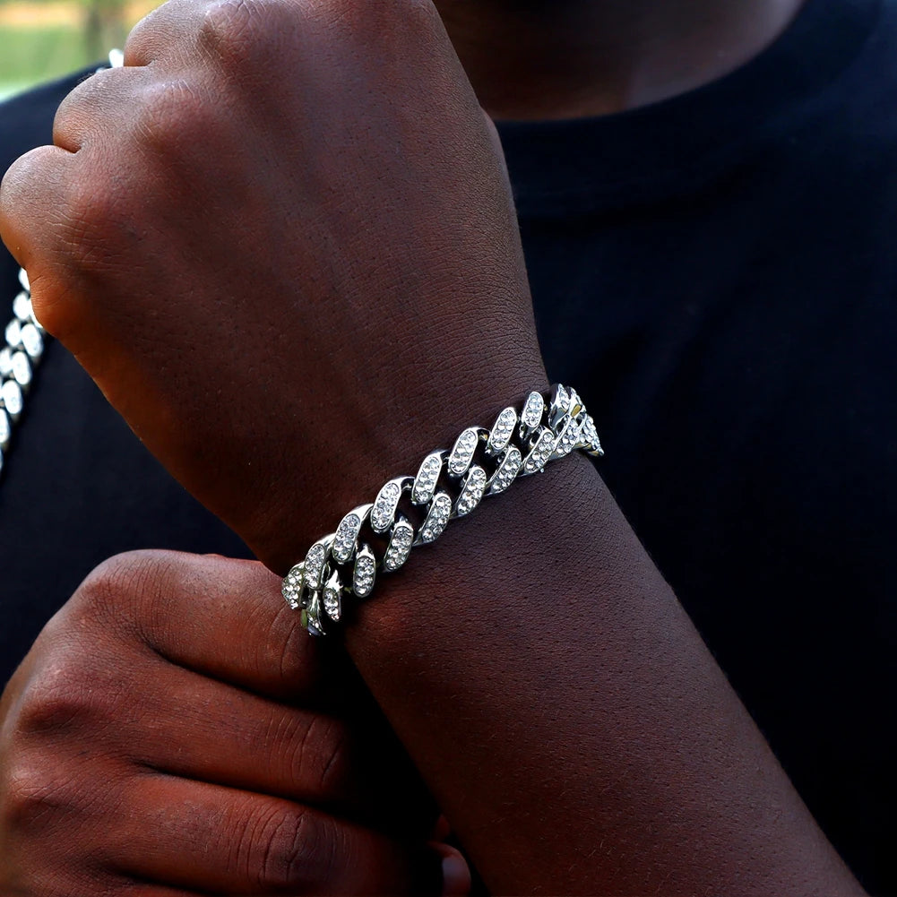 14MM Iced Cuban Link Bracelet