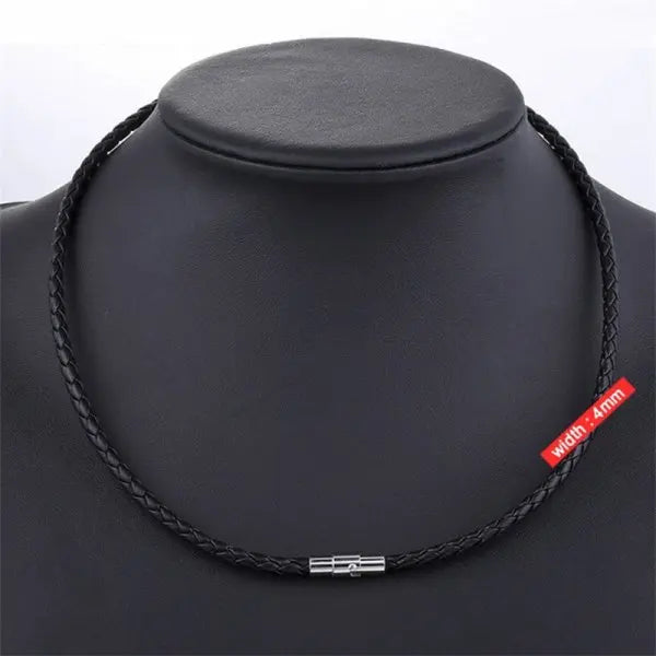 Punk Leather Rope Chain Necklace