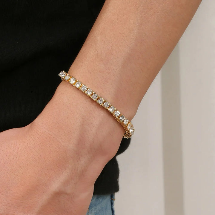 3mm CZ Hip-Hop Tennis Bracelet